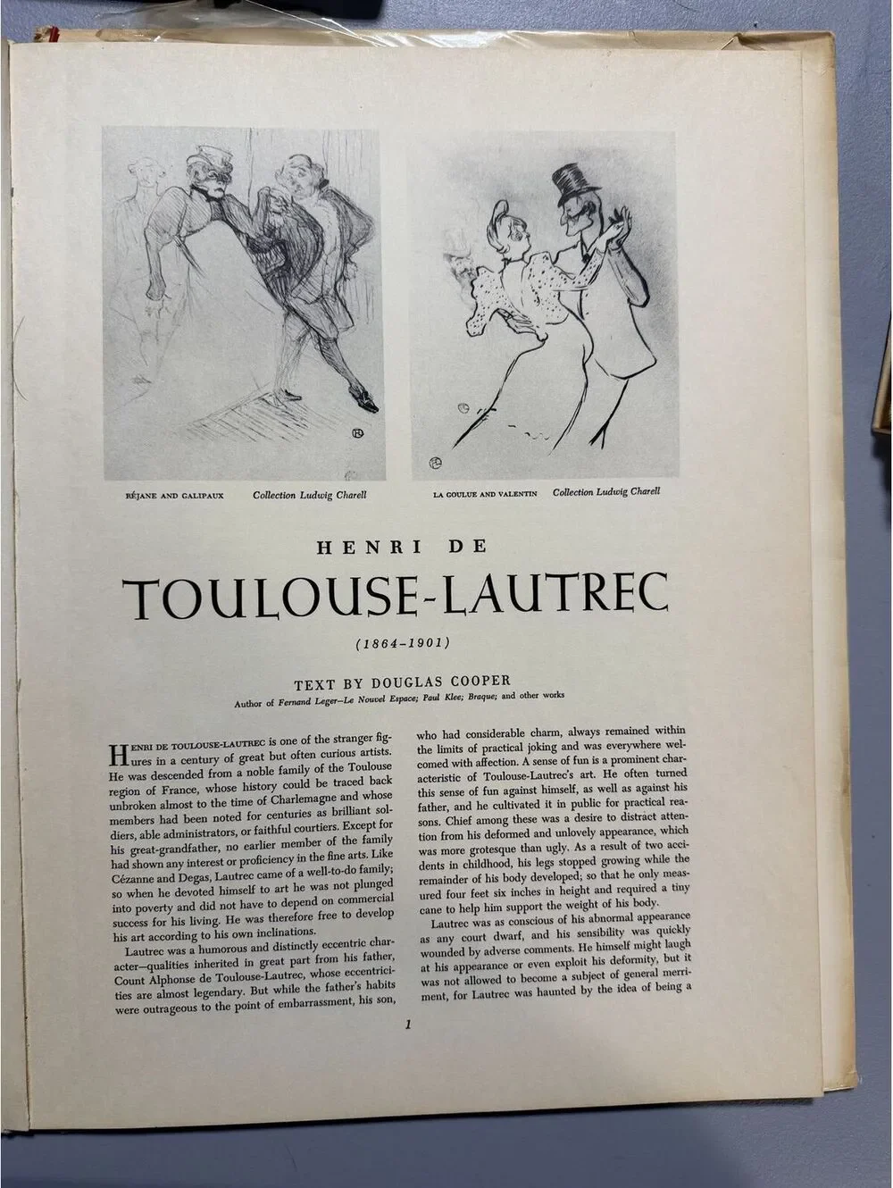 Toulouse-Lautrec Portfolio with 16 Full Color Prints, 1952